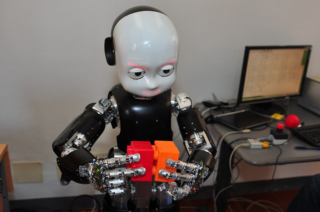 Robots on TV: AI goes back to baby basics