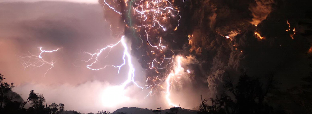 Volcanic lightning captured in a bottle